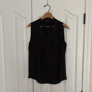 White House Black Market Sleeveless Black Blouse
